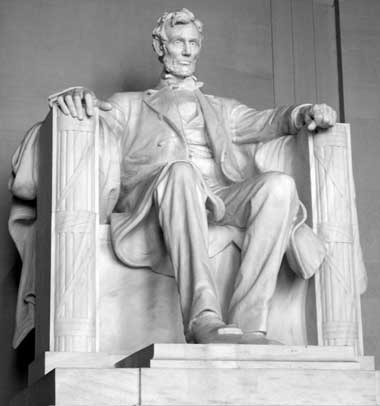 Statue of Abraham Lincoln in the Lincoln Memorial